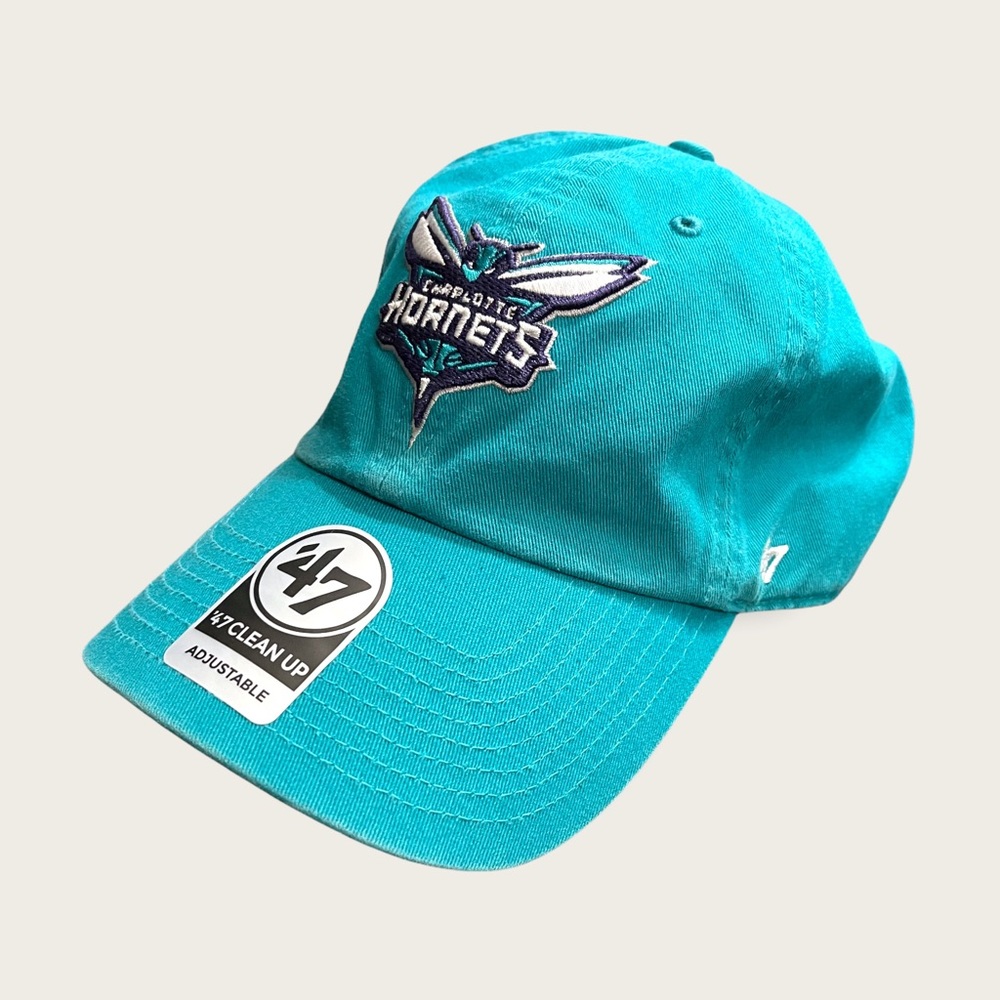Charlotte Hornets 47 Brand Clean Up Hat Adjustable Cap Neptune